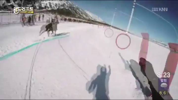 미국에서, 말과 함께 달리는 스키?