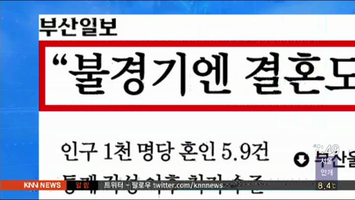 부산일보-지난해 혼인율 역대 최저치 기록