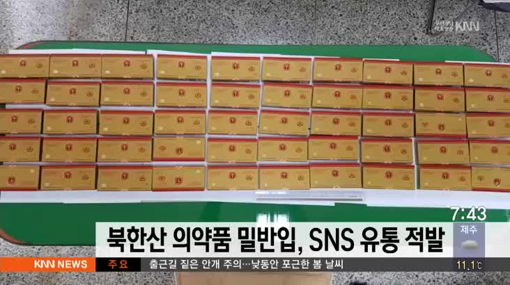 북한산 의약품 국내 밀반입 SNS 유통 적발