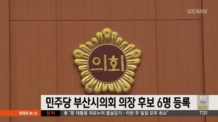 민주당 부산시의회 의장 후보 6명 등록