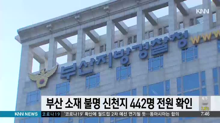 부산경찰, “소재 불명 신천지 교인 442명 전원 확인”