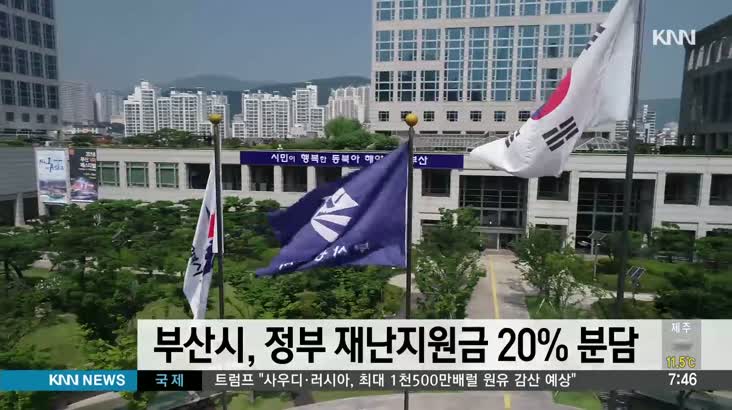 부산시, 정부 재난지원금 20% 분담 수용
