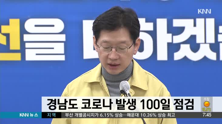 경남도 코로나 확진발생 100일 대응책 점검