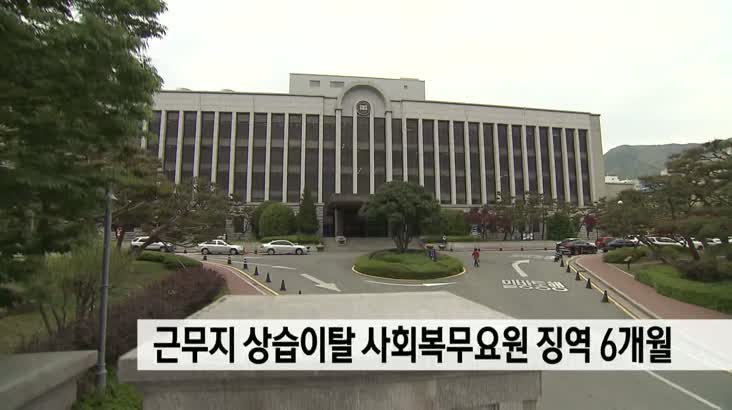 근무지 상습이탈 사회복무요원 징역 6개월