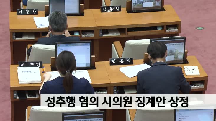 부산시의회,성추행 혐의 시의원 징계 요구안 상정