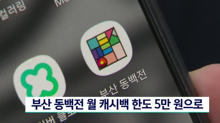 부산 지역화폐 동백전 월 캐시백 한도 3만원-]5만원
