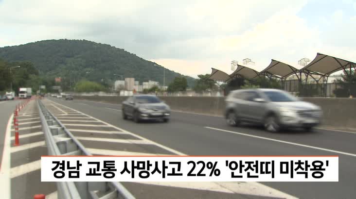 경남 교통 사망사고 22%는 안전띠 미착용
