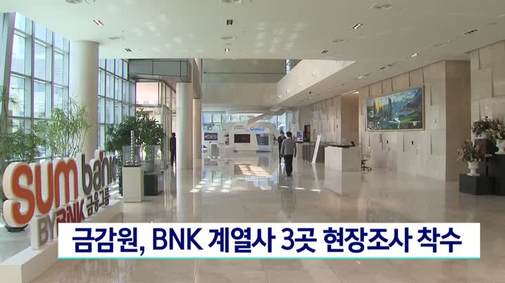 금감원, BNK 계열사 3곳 현장조사 착수