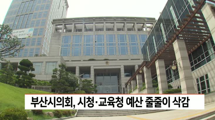 부산시의회, 시청*교육청 예산 줄줄이 삭감