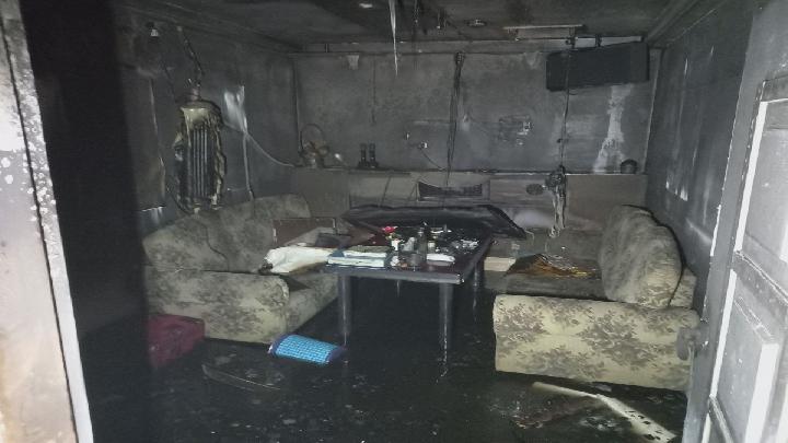 지하 노래방에서 불, 4천2백만원 피해.. 부산 기장군