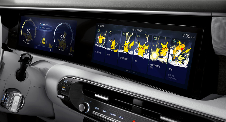현대차, 포켓몬 디스플레이 테마 출시…‘전광석화 피카츄·메타몽 월드’