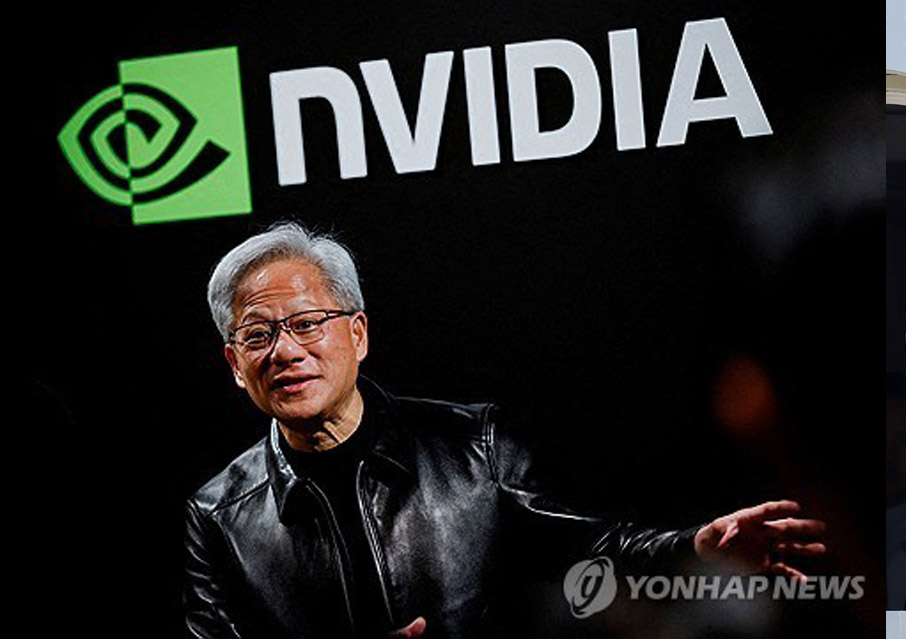 젠슨 황 무대에 전화 건 트럼프…“AI 위험론과 규제 주장은 일종의 날조”