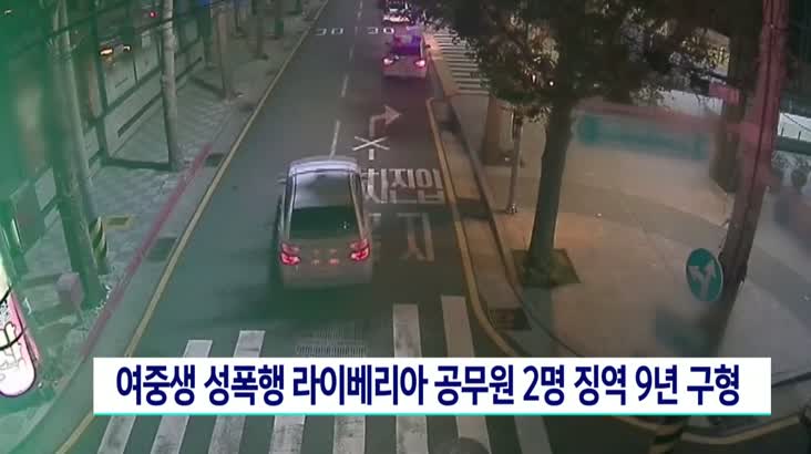 여중생 성폭행 라이베리아 공무원 2명 징역 9년 구형